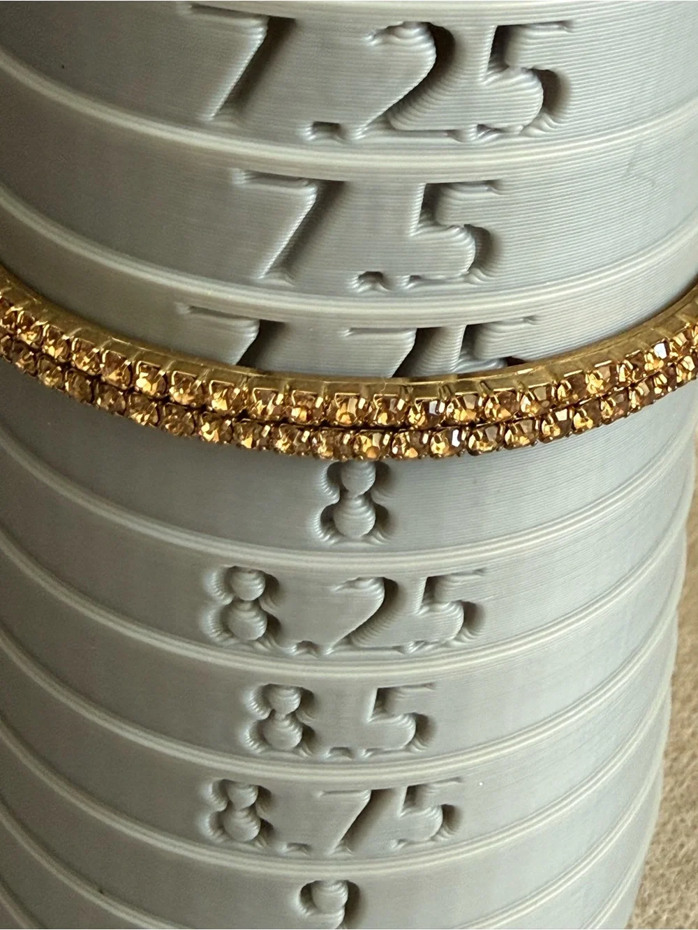 Gold Rhinestone Trim Bangle Bracelet Set - Women Jewelry